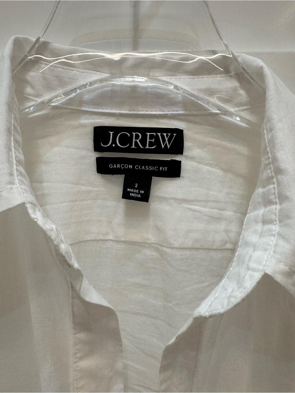 J. Crew women’s White Button-Front cotton light Dress Shirt - Picture 2 of 6
